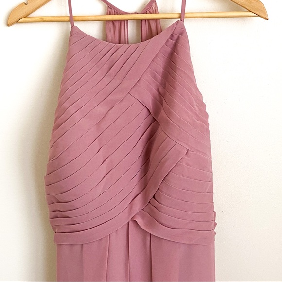 AZAZIE Long Flowy Pleated Chest Bridesmaid Dress - Picture 5 of 15